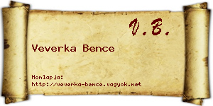 Veverka Bence névjegykártya